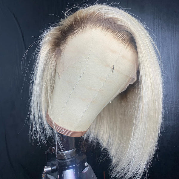 Ice Blonde Human Hair Bob Wig