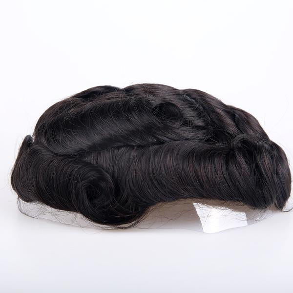 Virgin Human Hair Thin Skin Injection Hairpieces For Men