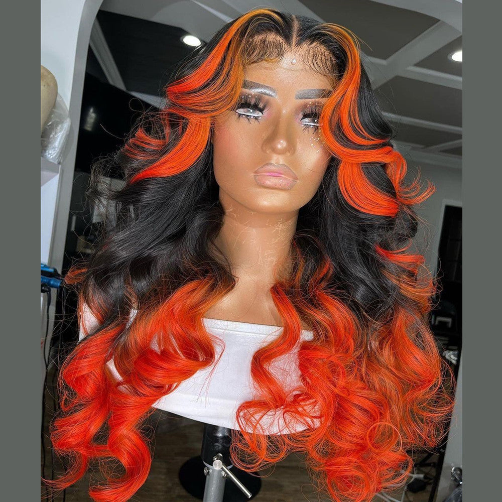 red orange ombre hair