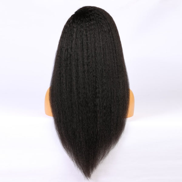 Kinky Straight Lace Front  Wig Human Hair Full Volume