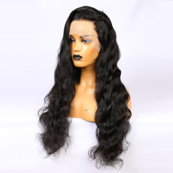 Human Hair Lace Front Wig With Natural Wave