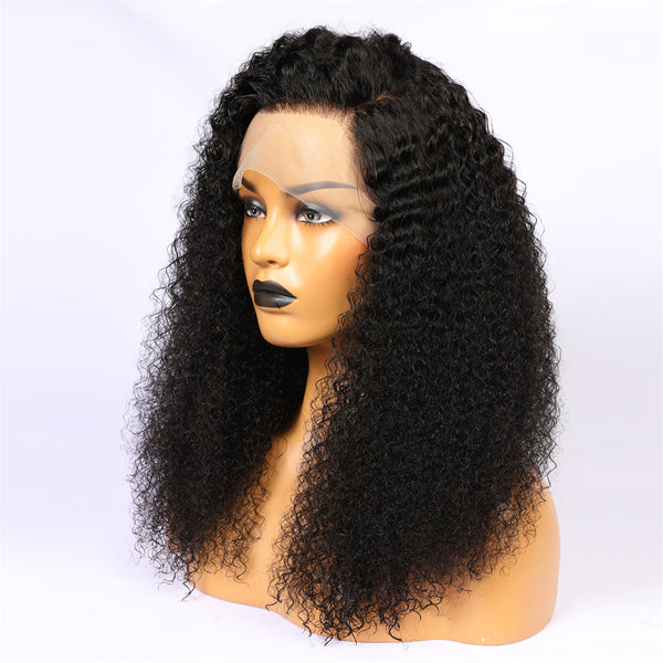 Human Hair Lace Front Wig  Kinky Curl For Black Women
