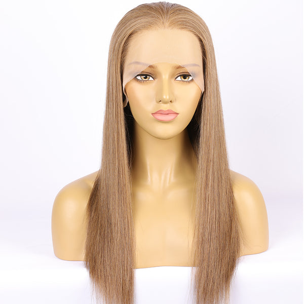 Human Hair Blonde Color Fashion Straight Full Lace Wig