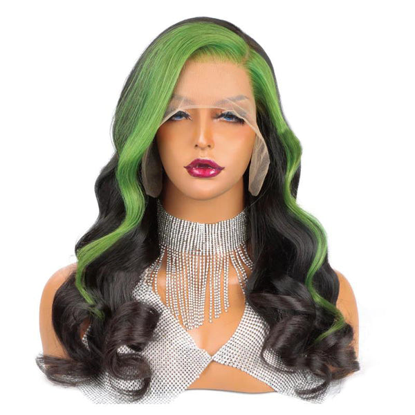 black-green-lace-front-wig