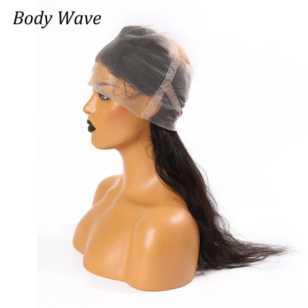 Human Hair 360 Lace Frontal Closure Body Wave Style
