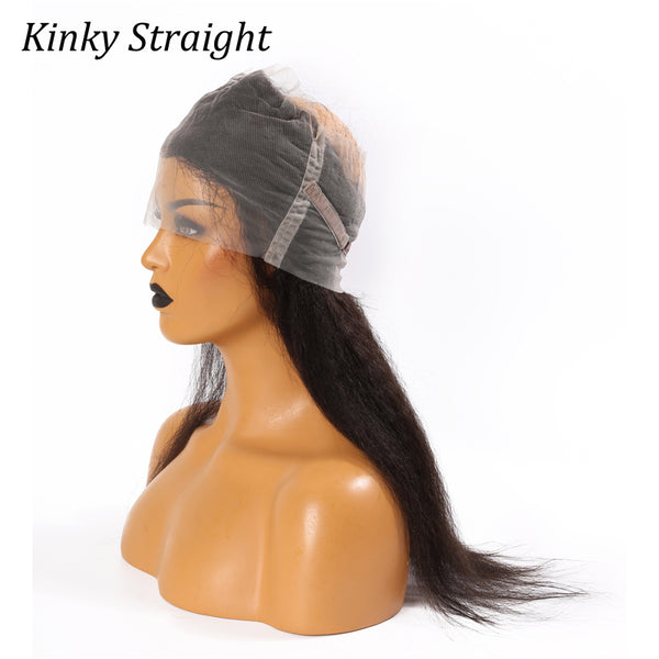 Human Hair 360 Lace Frontal Closure Kinky Texture
