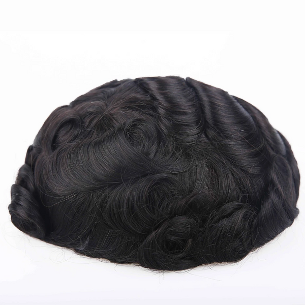 Virgin Human Hair Thin Skin Injection Hairpieces For Men