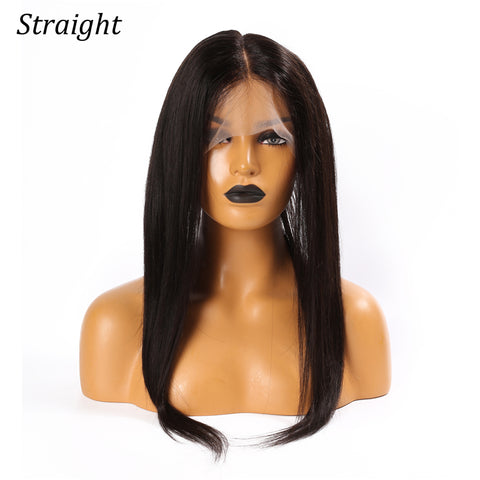 Human Hair 360 Lace Frontal Closure Silky Straight