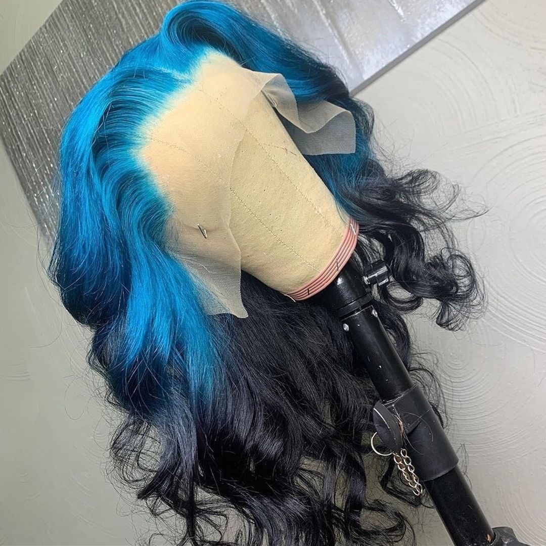 High-Quality Blue And Black Wig Background in HD High-Quality Blue And Black Wig Background in HD