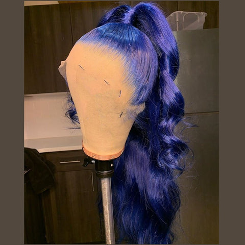 Dark Blue Lace Front Wig