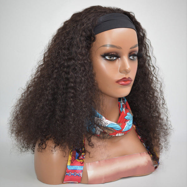 High Density Human Hair Headband Wig