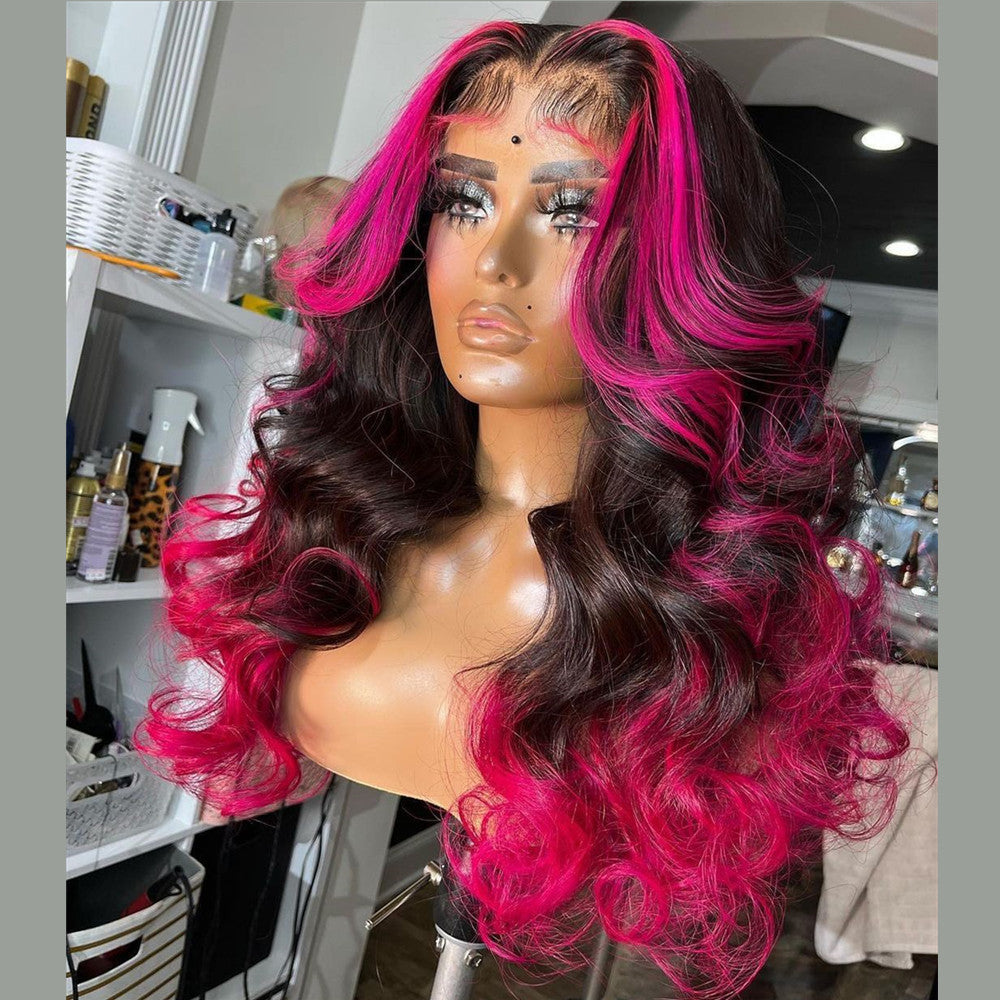 Celebrity inspired hot pink factory lace front w